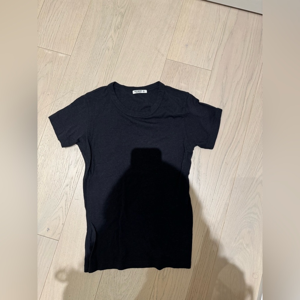 Buck Mason Jersey Slim Crew in Black